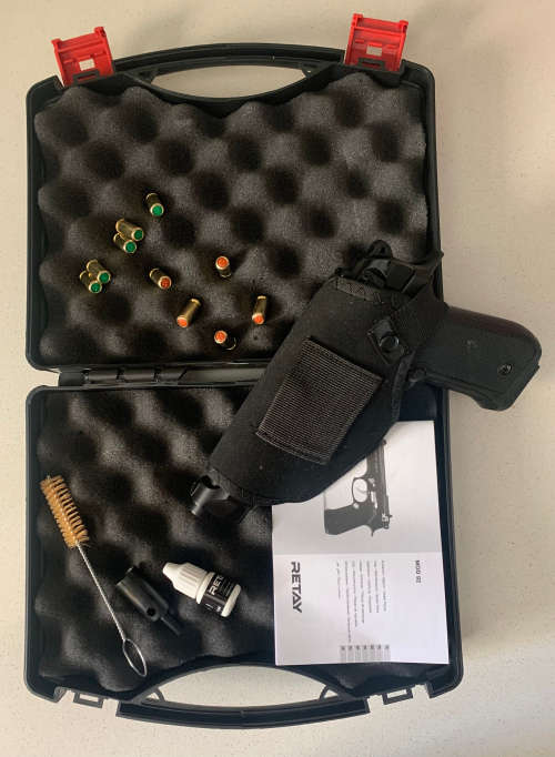Combo Retay Mod92 9mm Blank Gun (include 5 blank ,5 pepper cartridges and holster)