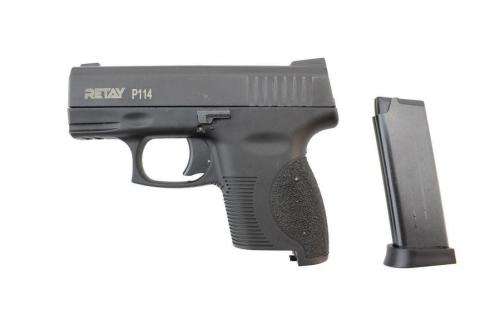 Retay Blank Gun - P114 Black include 5 blank Bullets