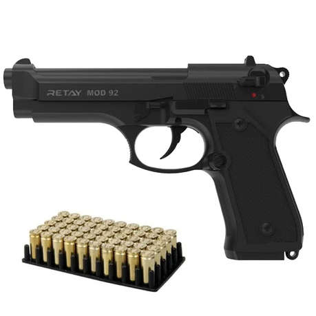 Retay Mod 92 Blank Gun + 50 Blank Rounds and holster