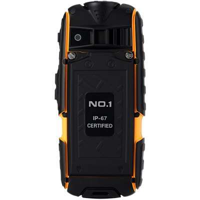 NO.1 A9 Waterproof Phone / Flashlight 32MB RAM, 32MB ROM -Black+Orange