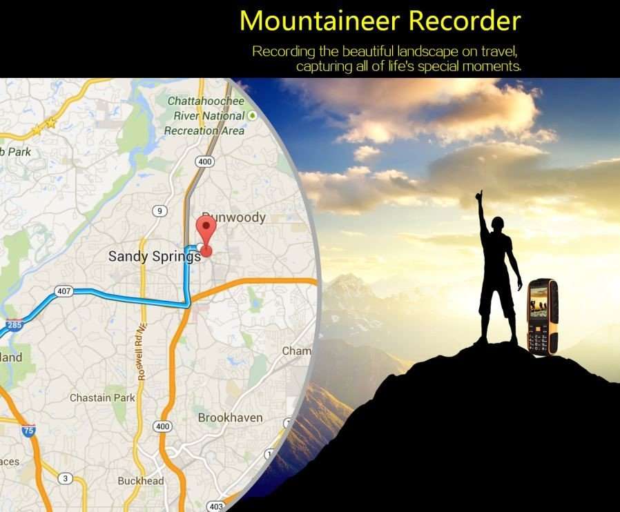 NO.1 A9 Waterproof Phone / Flashlight 32MB RAM, 32MB ROM -Black+Orange