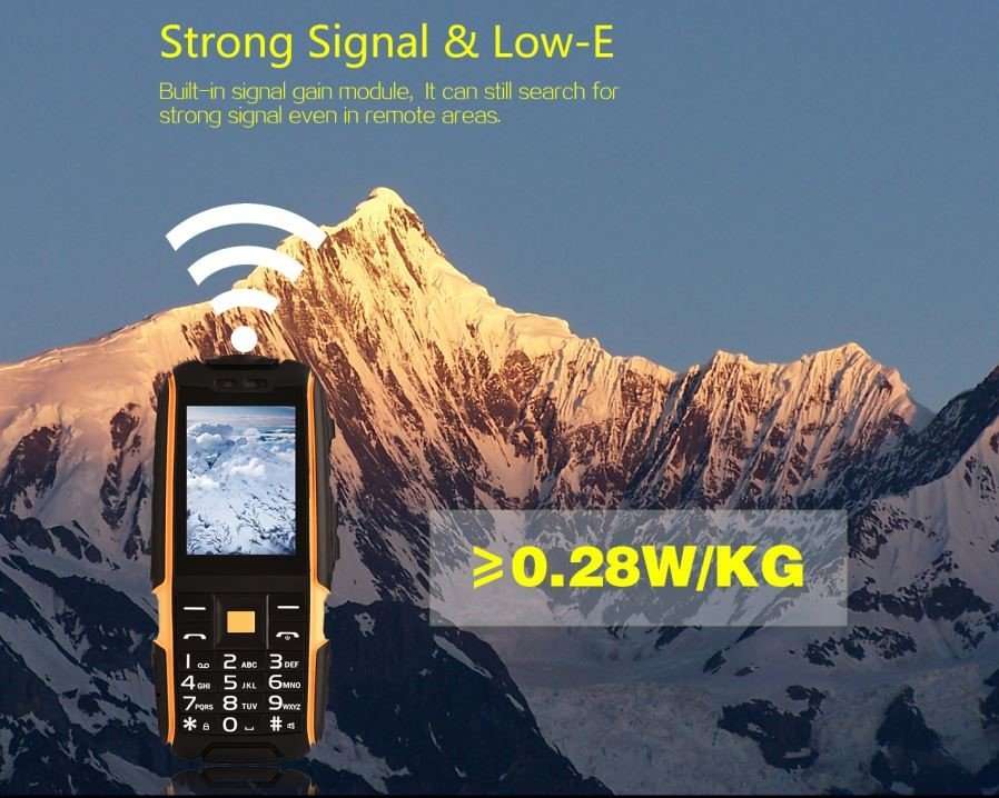 NO.1 A9 Waterproof Phone / Flashlight 32MB RAM, 32MB ROM -Black+Orange