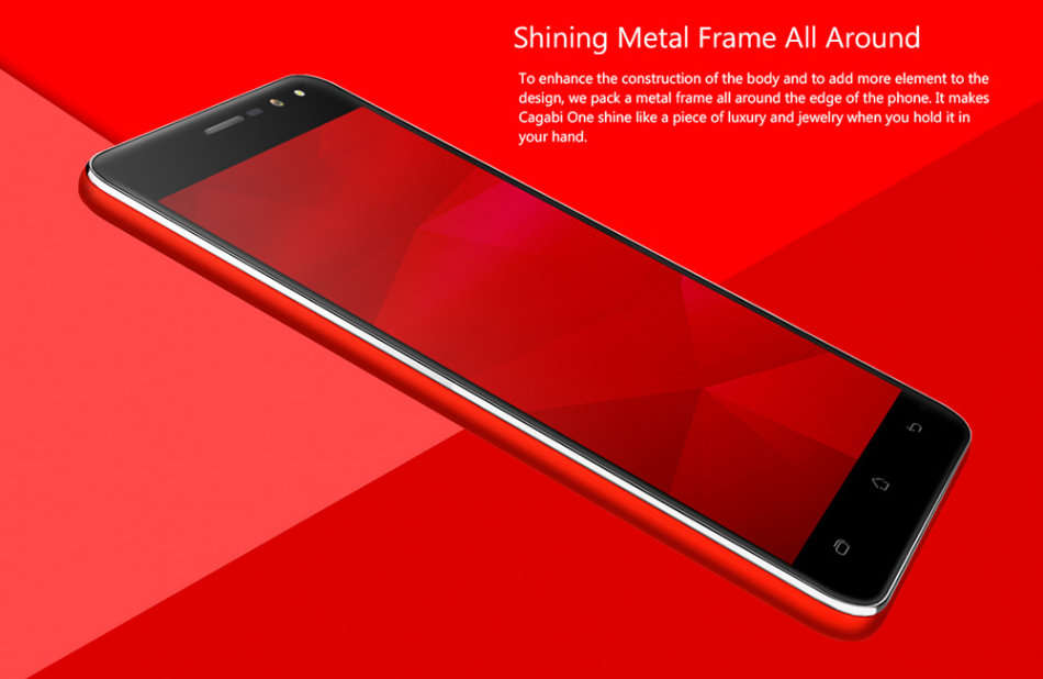 Cagabi One Android Smartphone - 720P 5 Inch Display, Dual SIM, Quad Core CPU, 8MP Camera, 3G (Black)