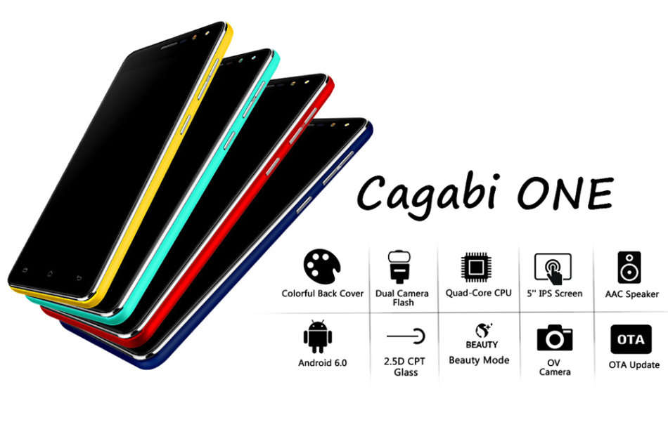 Cagabi One Android Smartphone - 720P 5 Inch Display, Dual SIM, Quad Core CPU, 8MP Camera, 3G (Black)