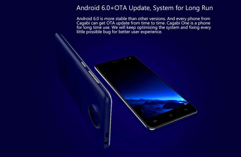 Cagabi One Android Smartphone - 720P 5 Inch Display, Dual SIM, Quad Core CPU, 8MP Camera, 3G (Black)