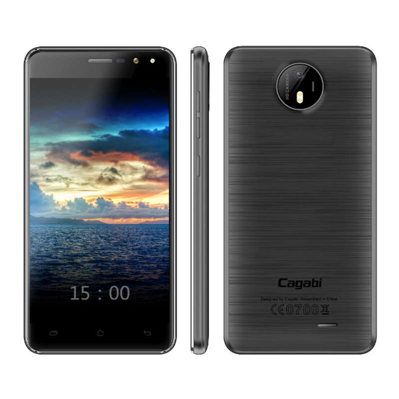 Cagabi One Android Smartphone - 720P 5 Inch Display, Dual SIM, Quad Core CPU, 8MP Camera, 3G (Black)