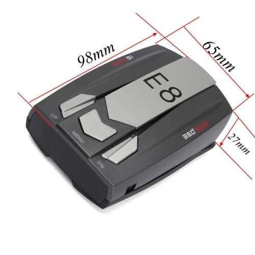 Radar Detector 360 Degree Full Band Scanning Voice Anti-Police LED GPS E8