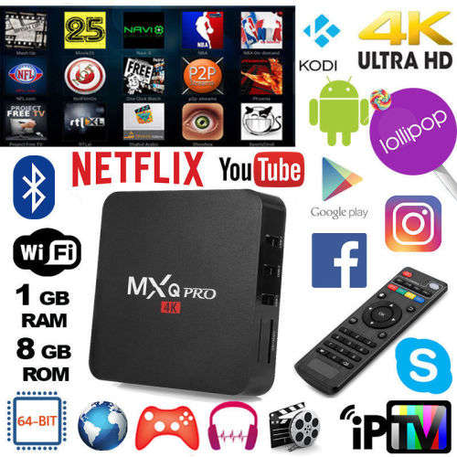 MXQ Pro 4K Ultimate KODI Android 5.1 Lollipop Amlogic S905 Quad Core 1GB/8GB TV Box Android Mini PC