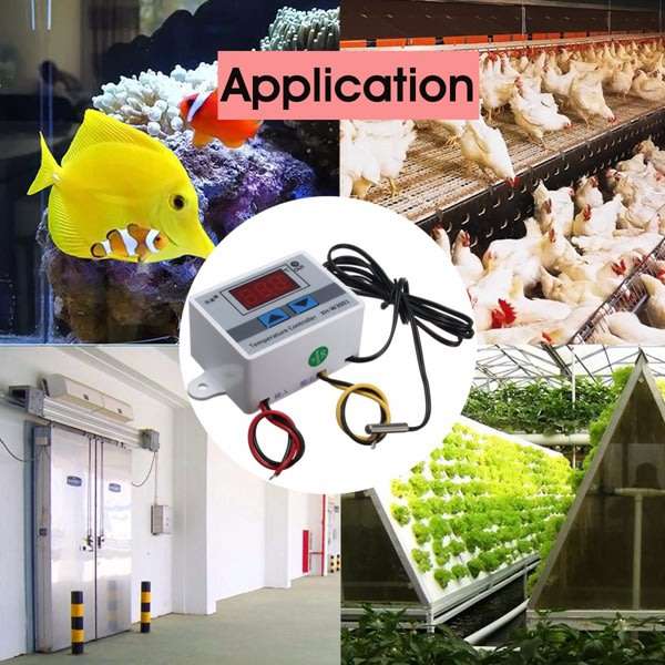 Digital Display LED Temperature Controller With Thermostat Control Switch Probe