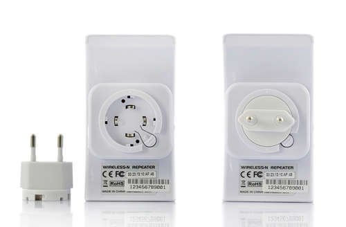 Wall Powered Wireless Signal Repeater and WiFi Access Point with WPS