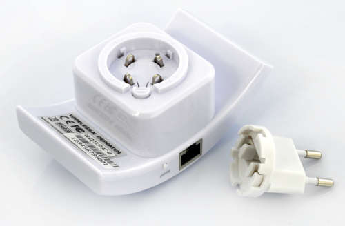 Wall Powered Wireless Signal Repeater and WiFi Access Point with WPS