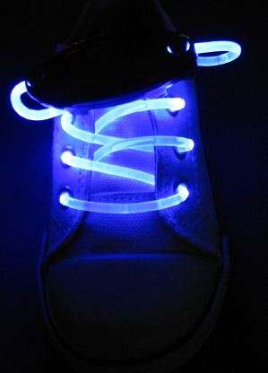 1st Time on BidorBuy - Blue LED Fiber Optic Shoe laces
