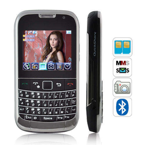 New Quad Band Dual-SIM Cellphone with QWERTY Keyboard & trackpad