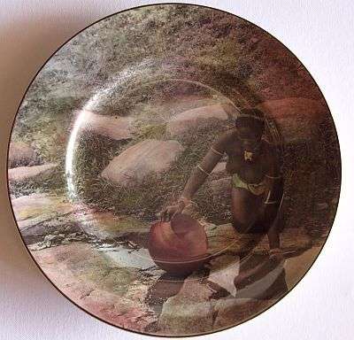 Royal Doulton Plate Zulu Girl at Waterhole