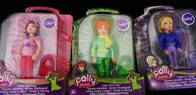 Set of three Colour me Cute Pollypocket Dolls