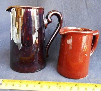 2 small vintage milk jugs to go with brown betty teapot