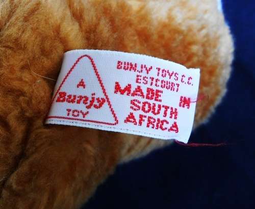 collectable vintage Bunjy teddy bear Made in South africa.