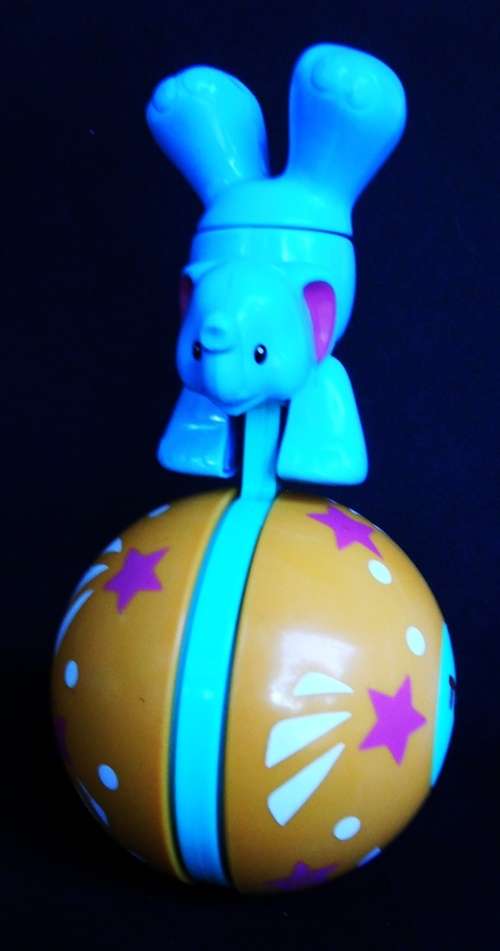 Baby toy by Tomy. Balancing ball with soft musical noise and moving elephant