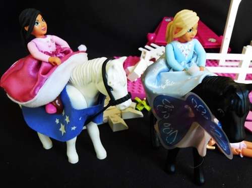 Lego Castle with horses and Polly Pocket like princesses