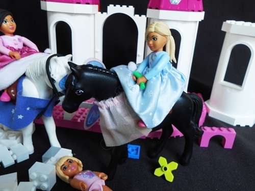 Lego Castle with horses and Polly Pocket like princesses