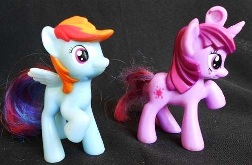 My Little Pony McDonald's Rainbow Dash Figure and twilight sparkle Toy Happy Meal figurine