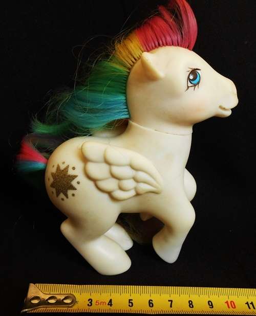 Vintage Rare My Little Pony 'Starshine' 'Neraida' Cream Pegasus Rainbow Pony 1983