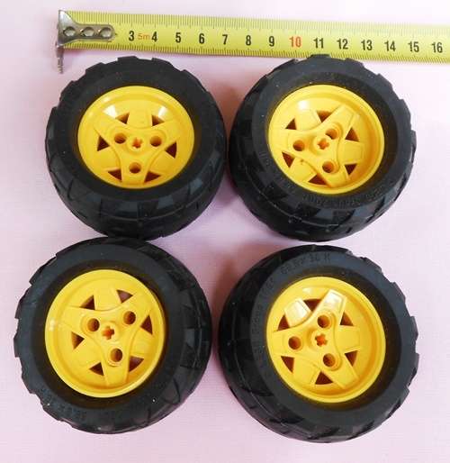 Set of four big lego wheels