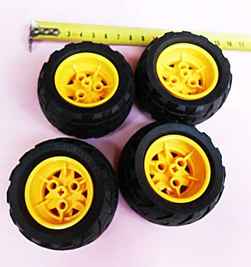 Set of four big lego wheels