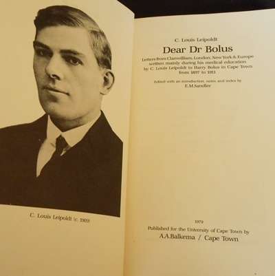 Africana Dear Dr Bolus C Louis  Leipoldt