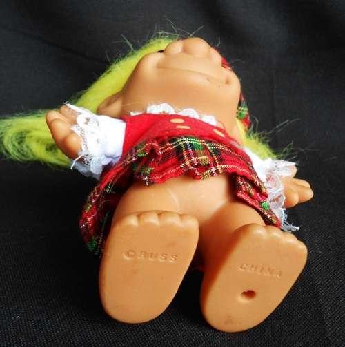 collectable troll doll in scottih dress made by russ