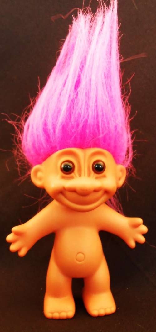 Vintage  Russ Troll from 1990 s with pink hair