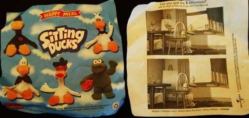 sitting ducks set of toys made for Mc Donalds 2002 price much reduced