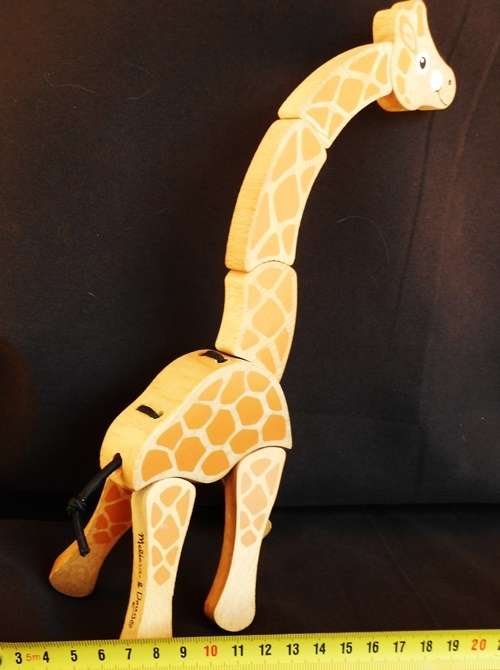 Melissa and Doug twist and change wooden giraffe toy