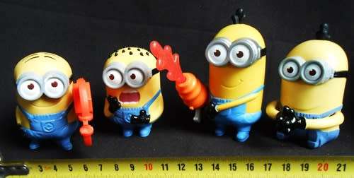 Minions four figures  made for McDonalds toys set two