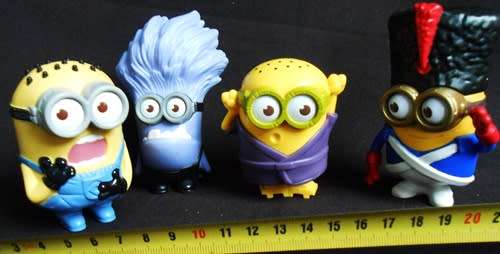 Minions four figures  made for McDonalds toys set three