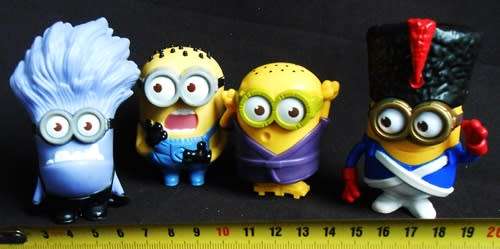 Minions four figures  made for McDonalds toys set three