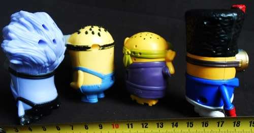 Minions four figures  made for McDonalds toys set three