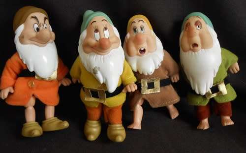 Dwarfs from Snow White made by Simba for Disney set of four figures