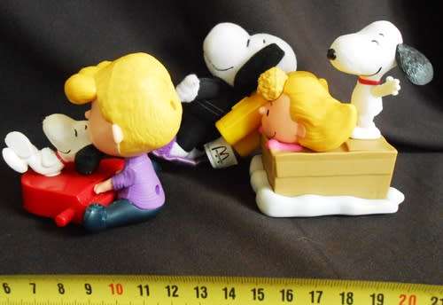 Snoopy figures from the Peanuts made for McDonalds toys 3 toys