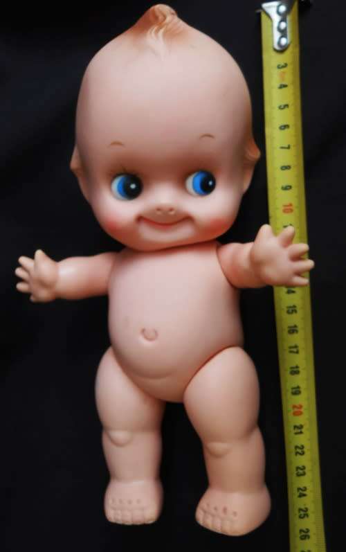 Collectable vintage hard rubber Kewpie doll with wings 25 cm