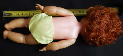 Vintage hard plastic and vinyl doll from 1950 -60 s height 30cm