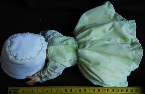 Vintage hard plastic and vinyl doll from 1950 -60 s height 30cm