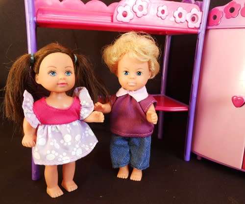 Two Evi Love dolls plus dollhouse furniture by Simba toys Relisted because of non payment