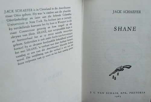 Shane deur  Jack Schaefer die Libri -reeks nr 41