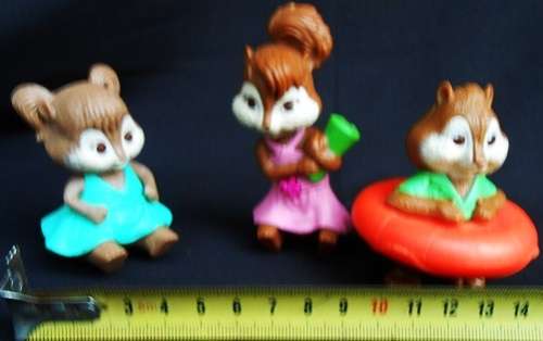 Collectable McDonalds Chipmunk toys from Alvin and the Chipmunks 3