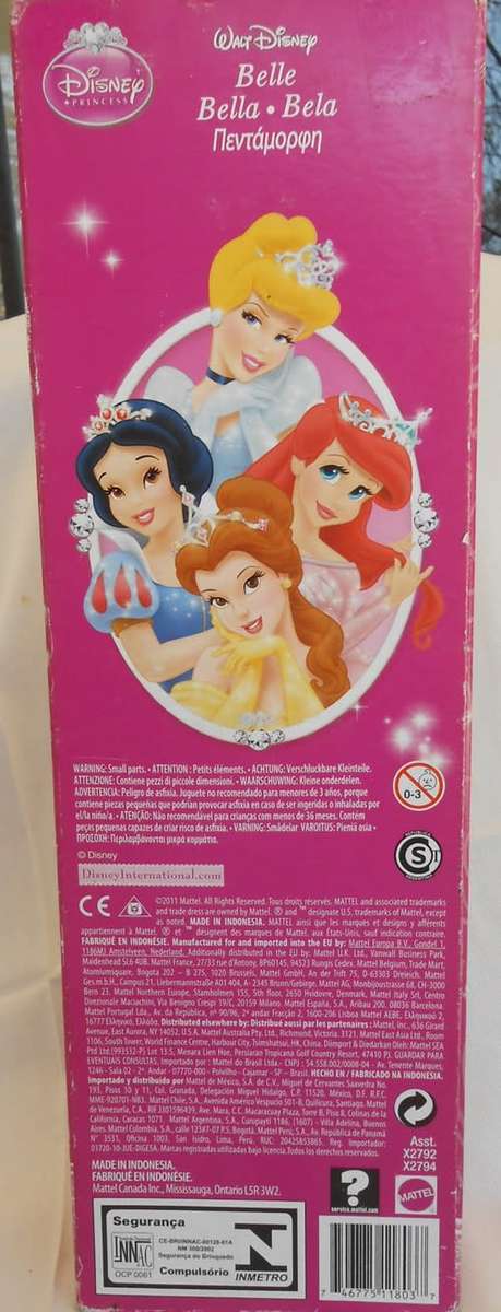Disney Princess Belle Doll Mattel 2011 NIB