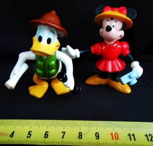 Collectable Disney Minnie Mouse and Donald Duck Figurines