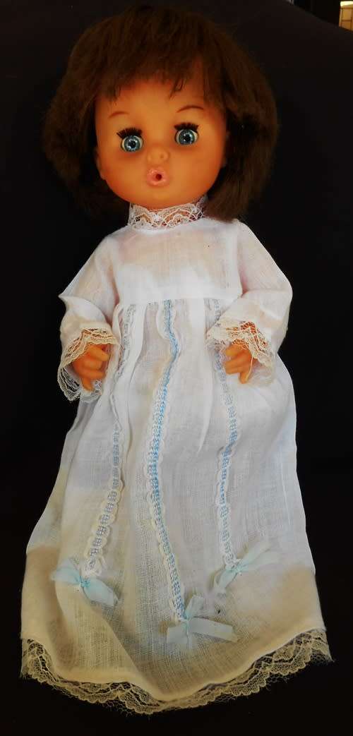 Rare Collectable Vintage Tiny Baby Love doll by Prima with brown hair