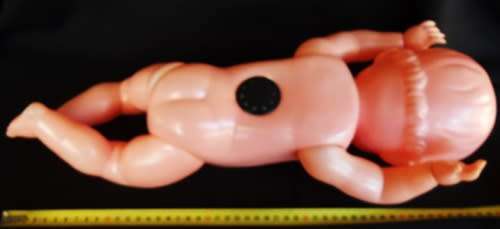 Vintage thin plastic doll 50 cm made in hong kong