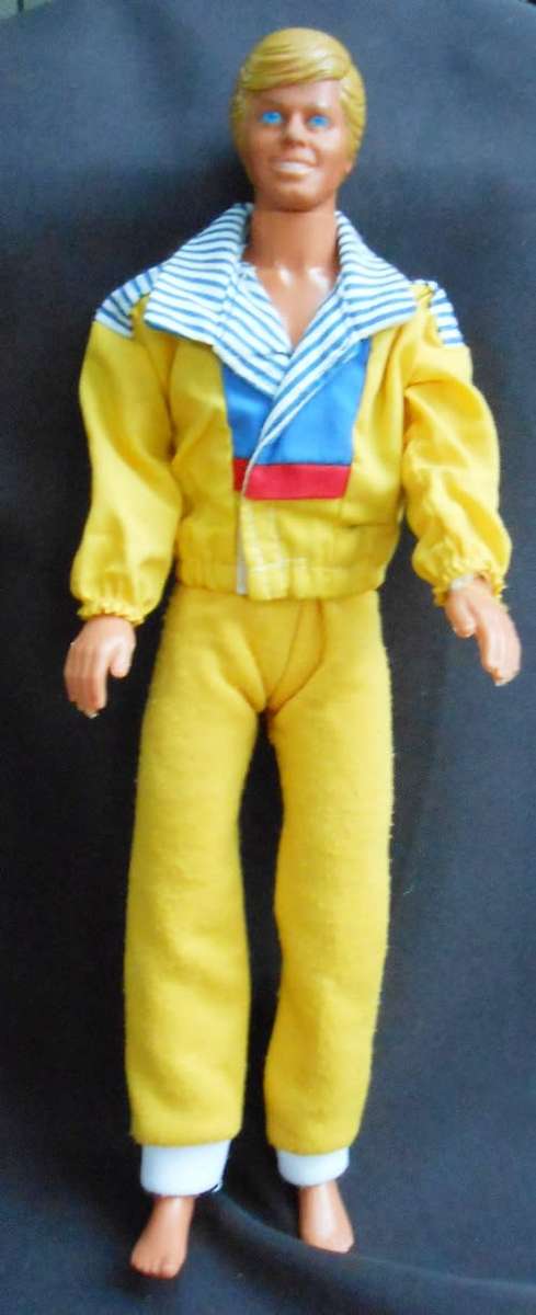 Collectable  Vintage Barbie 1987 Ken doll Island Fun with molded blond hair.